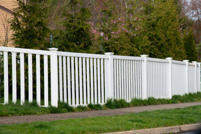 Gray Vinyl Fence Installation