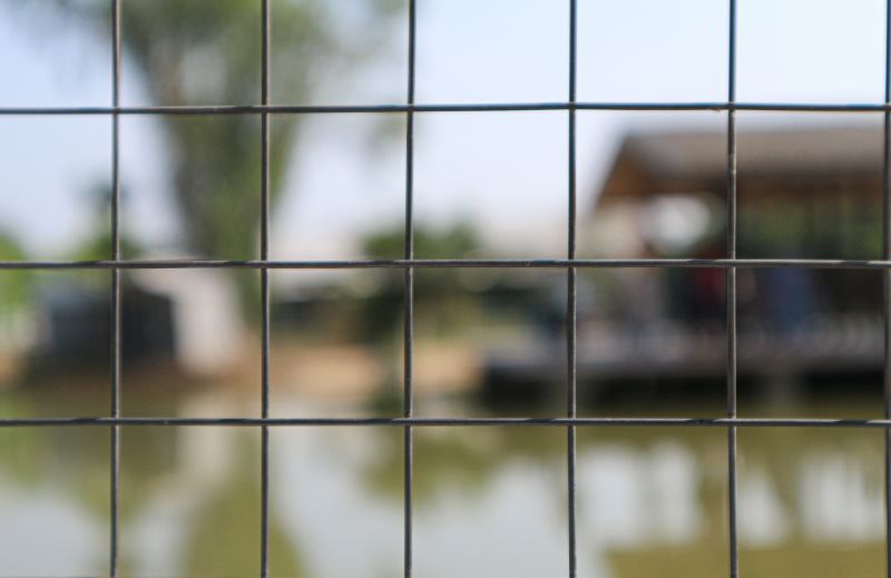 Metal Mesh Fence Installation